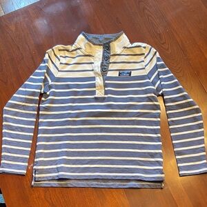 L.L. Bean Blue and White Striped Pullover